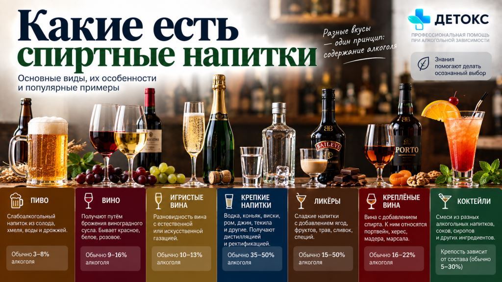 виды спиртных напитков