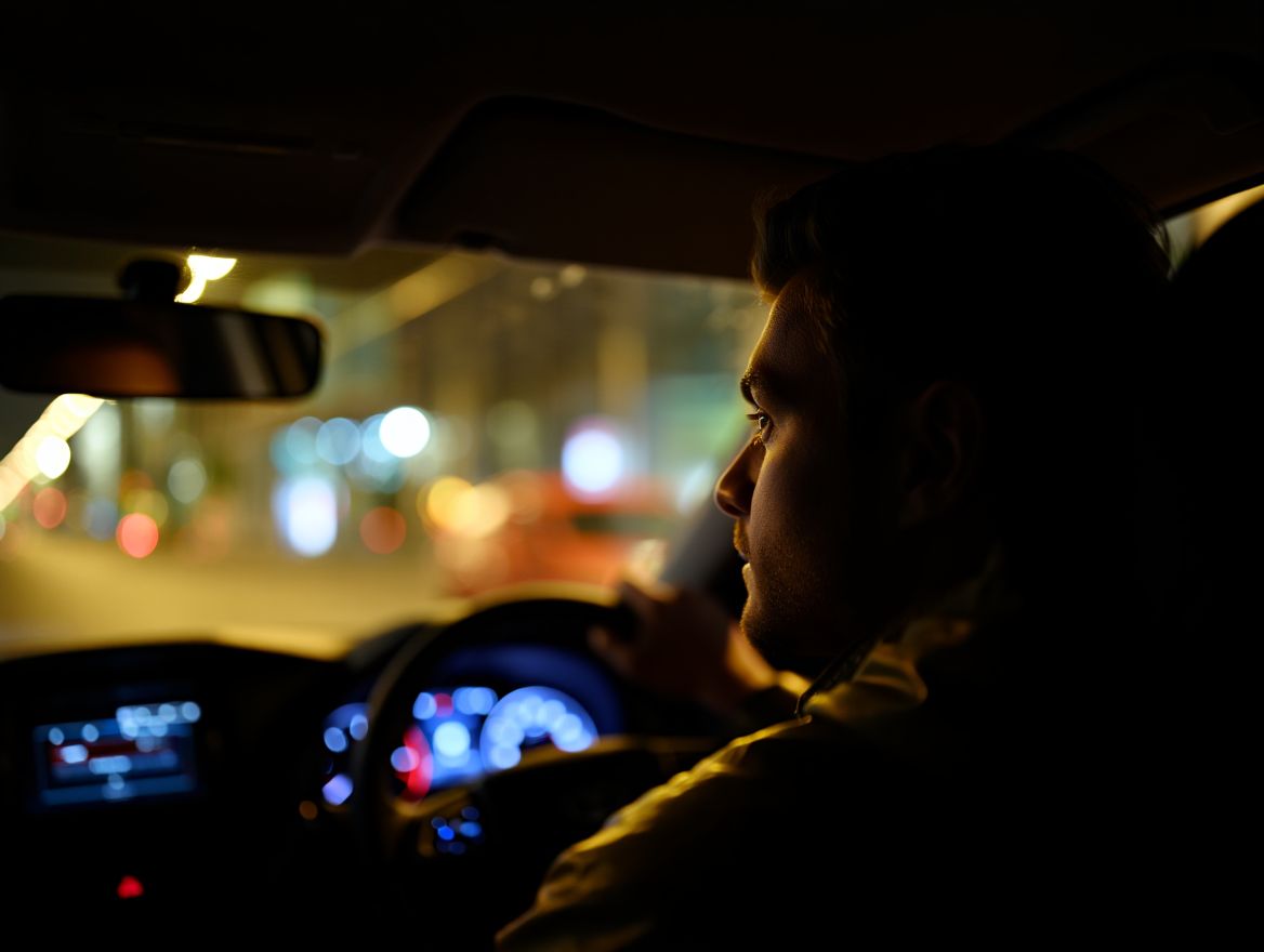 Пьяный мужчина за рулем